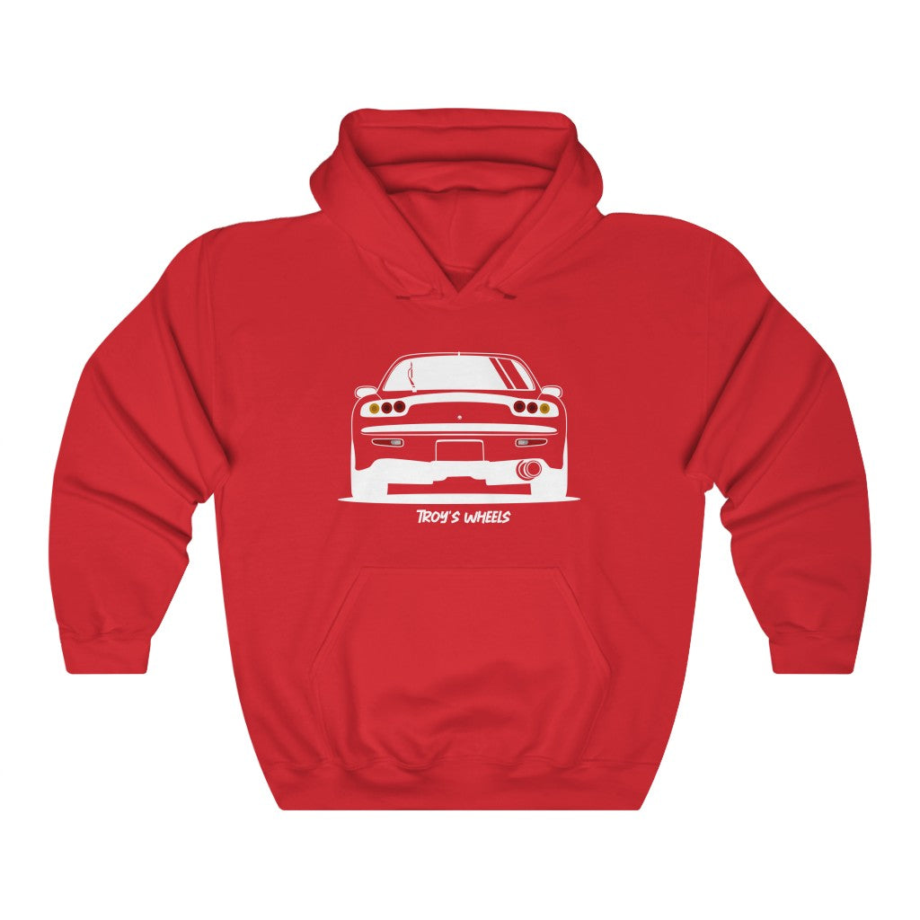 FD RX7_White_Rear_Hoodie