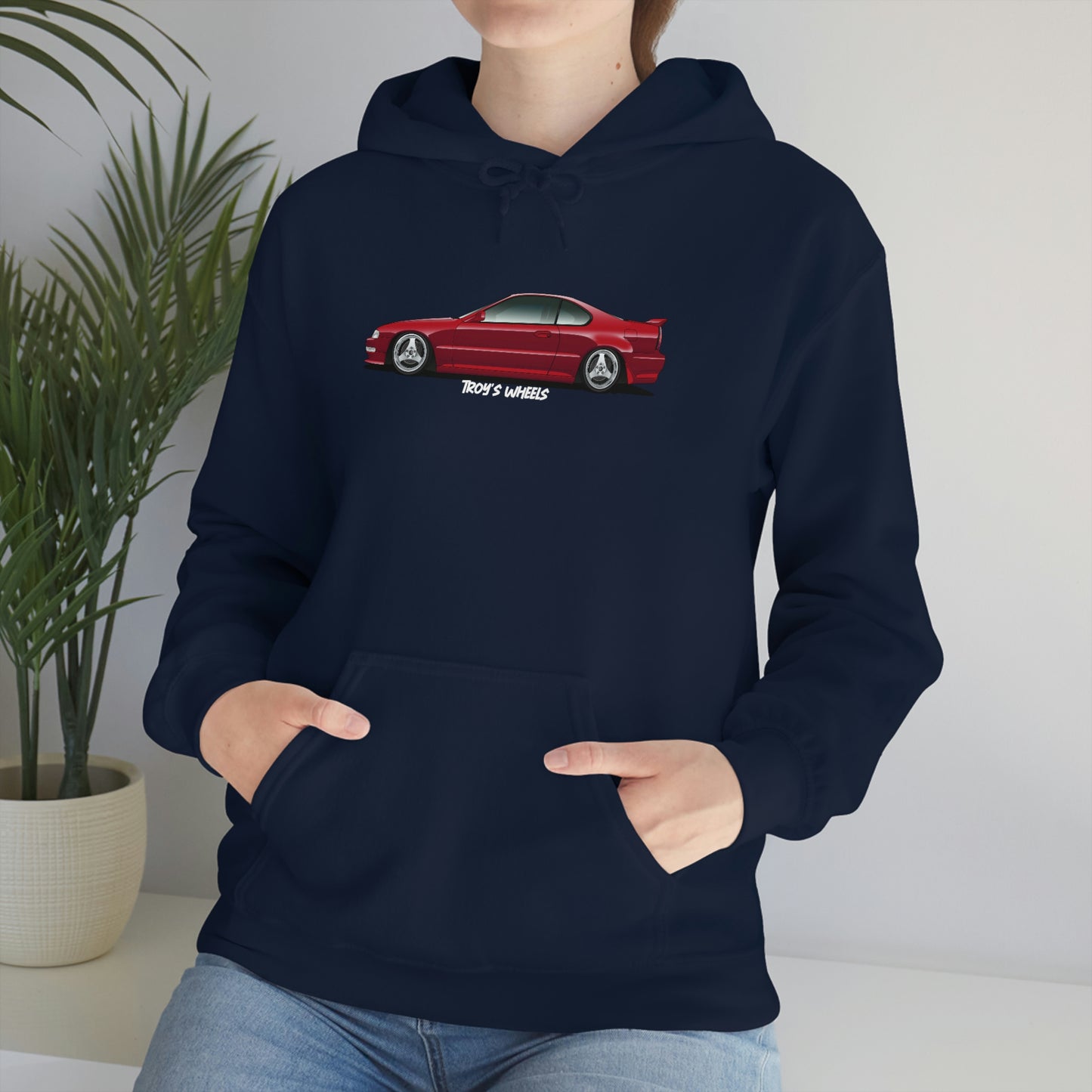 4G Prelude_Red_Silver 3 Spokes_Dark Hoodie