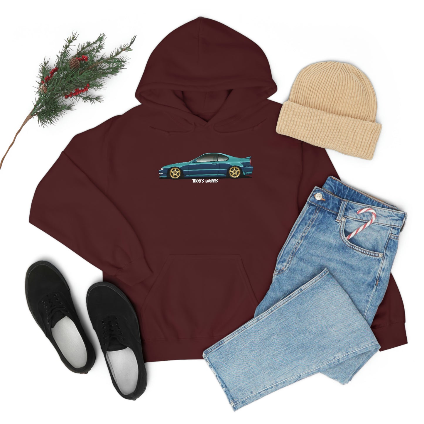 4G Prelude_Green_Gold 5 Spokes_Dark Hoodie