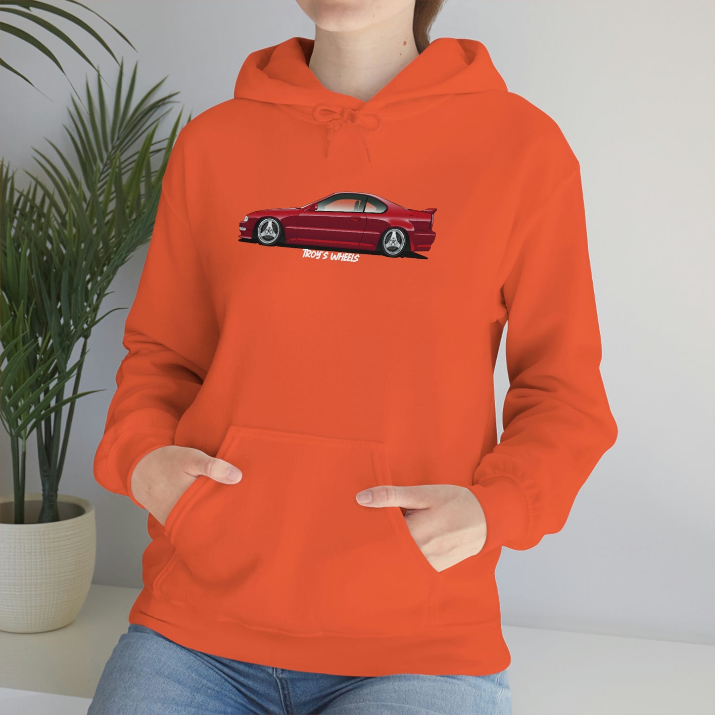 4G Prelude_Red_Silver 3 Spokes_Dark Hoodie