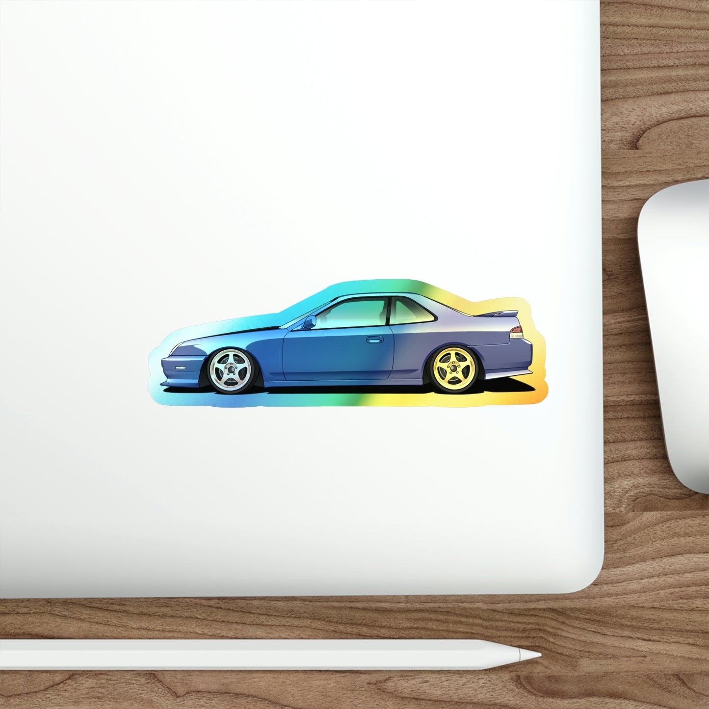 5G Prelude_Blue_Gold 5 Spokes_Sticker Holo