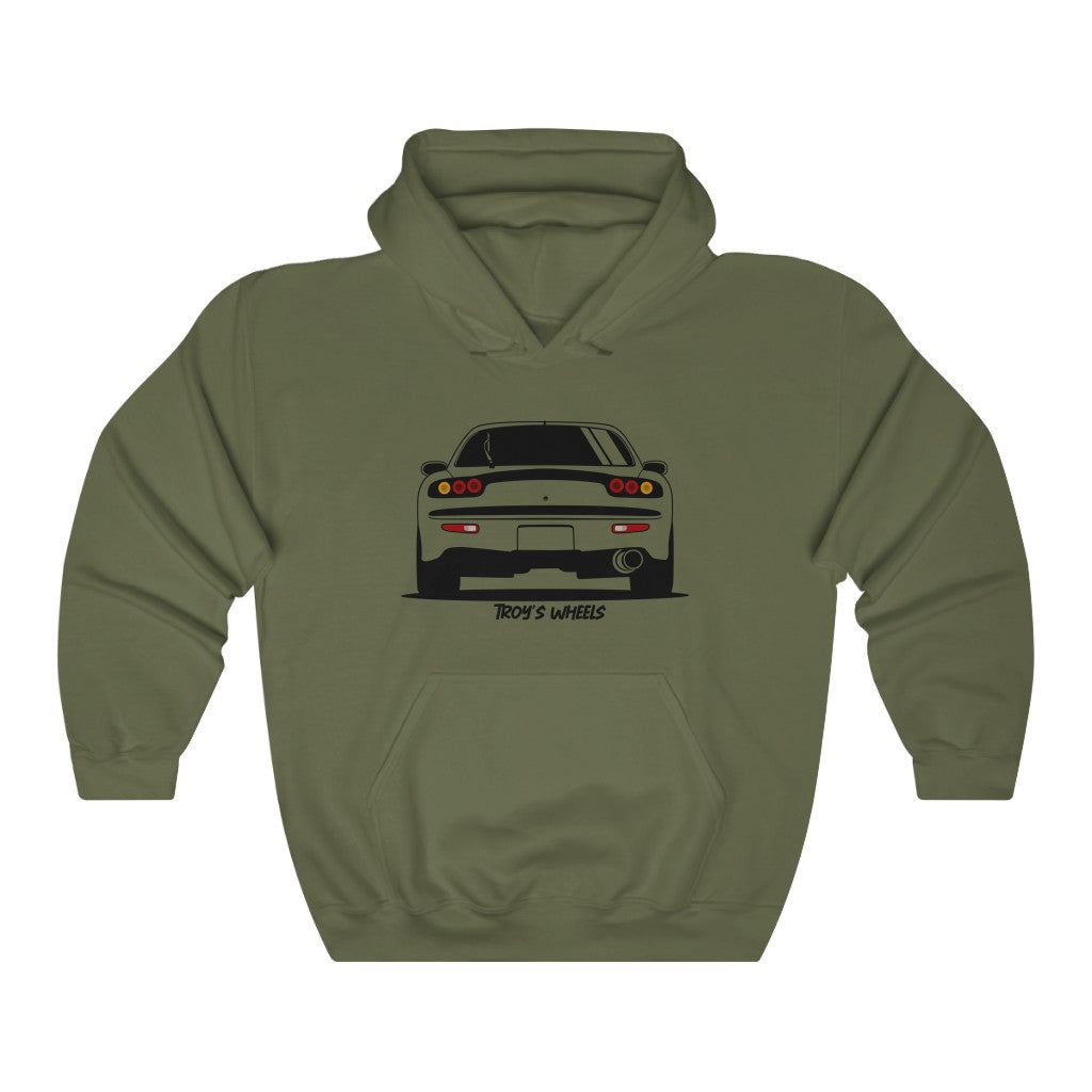 FD RX7_Black_Rear_Hoodie