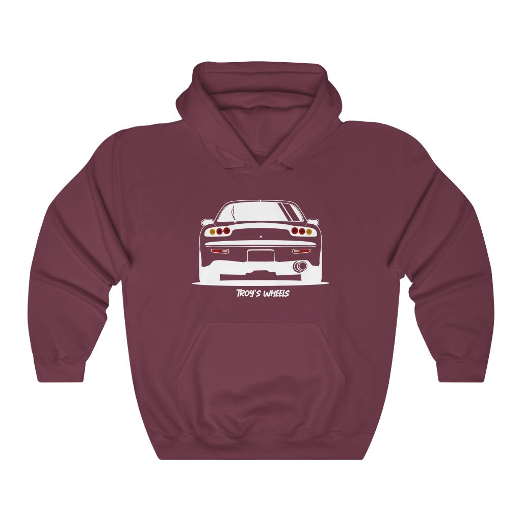 FD RX7_White_Rear_Hoodie