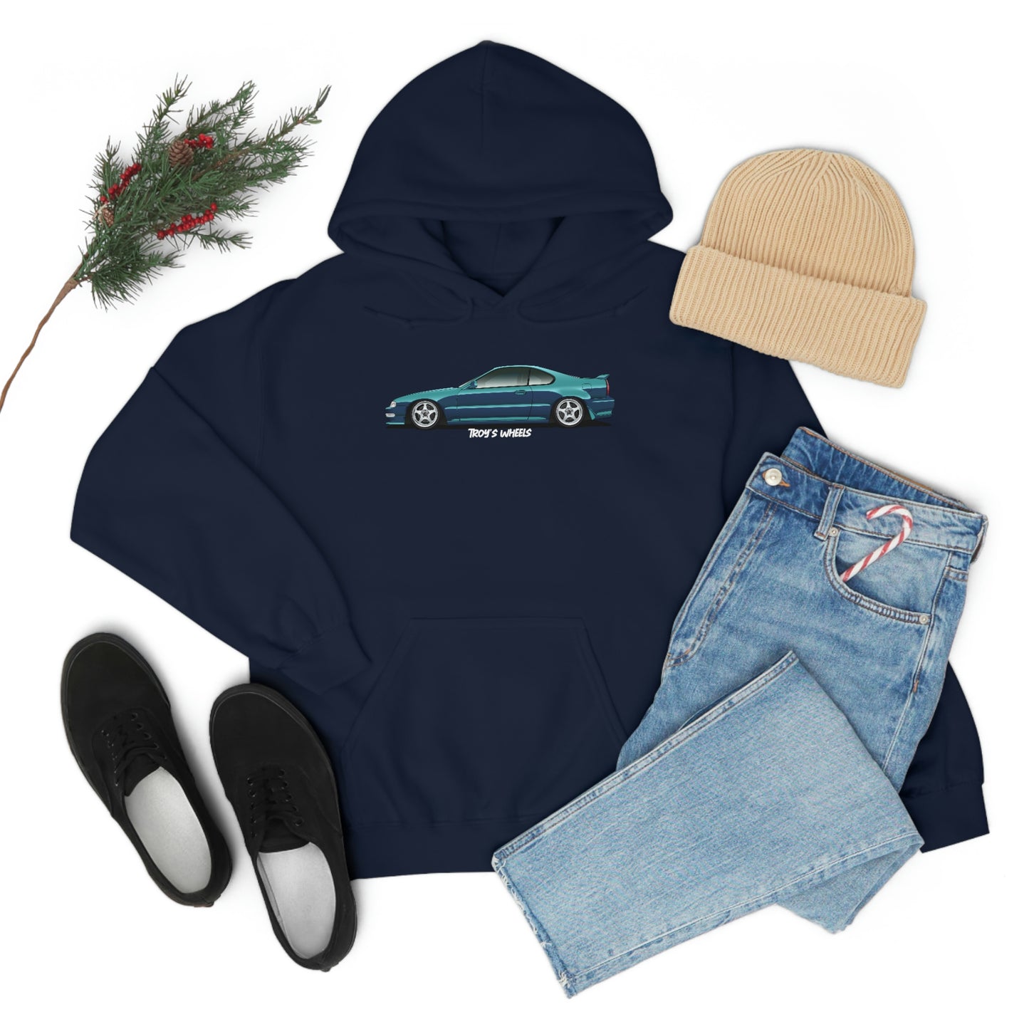 4G Prelude_Green_Silver 5 Spokes_Dark Hoodie