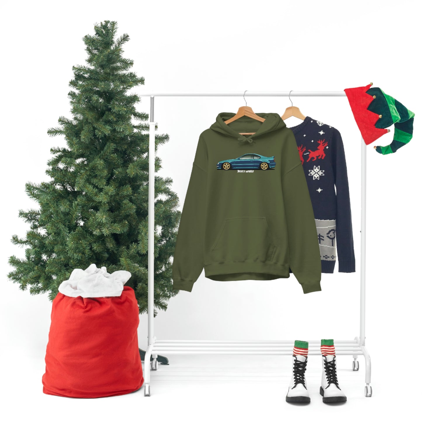 4G Prelude_Green_Gold 5 Spokes_Dark Hoodie