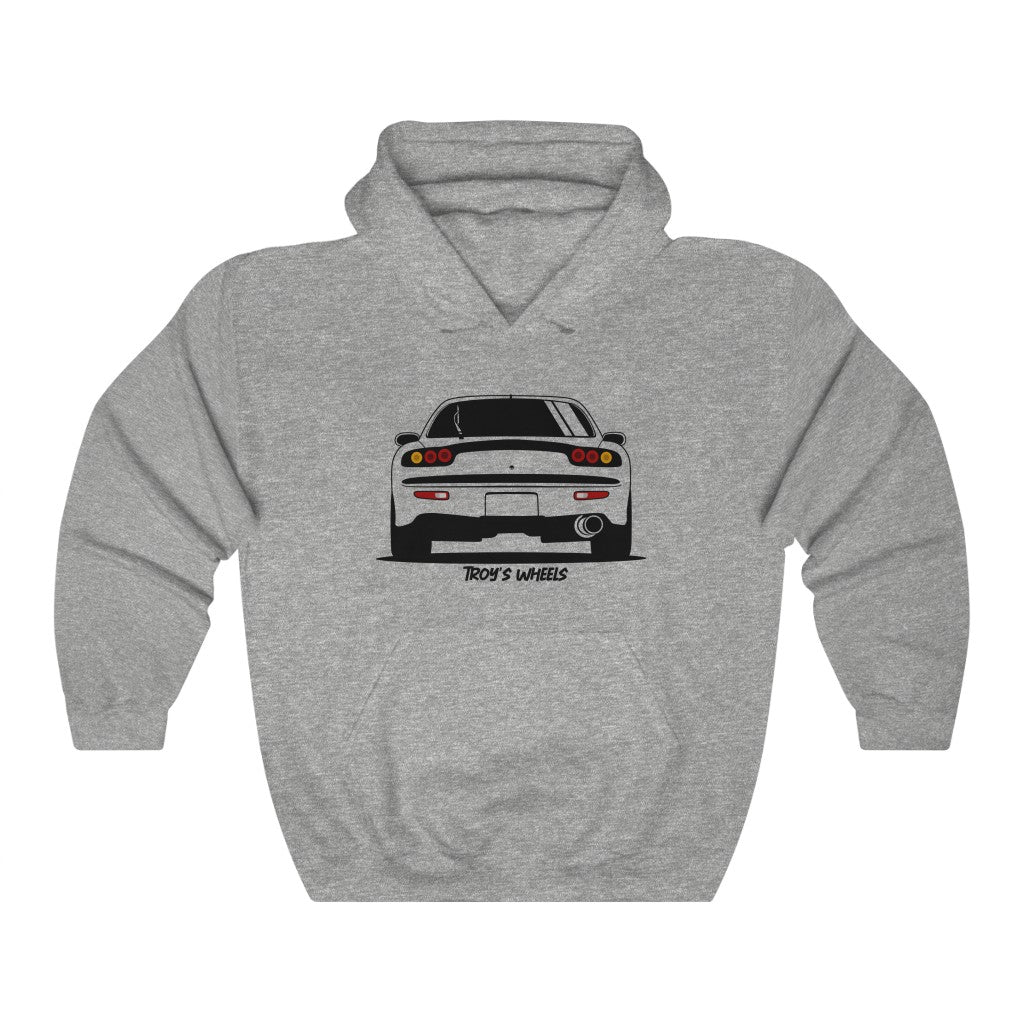 FD RX7_Black_Rear_Hoodie