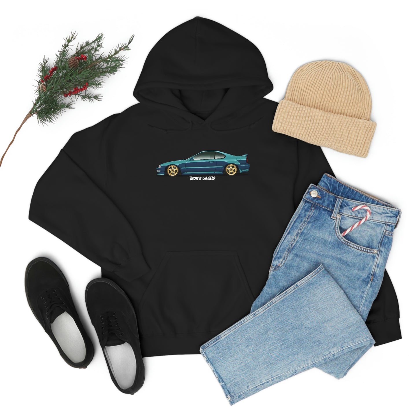4G Prelude_Green_Gold 5 Spokes_Dark Hoodie