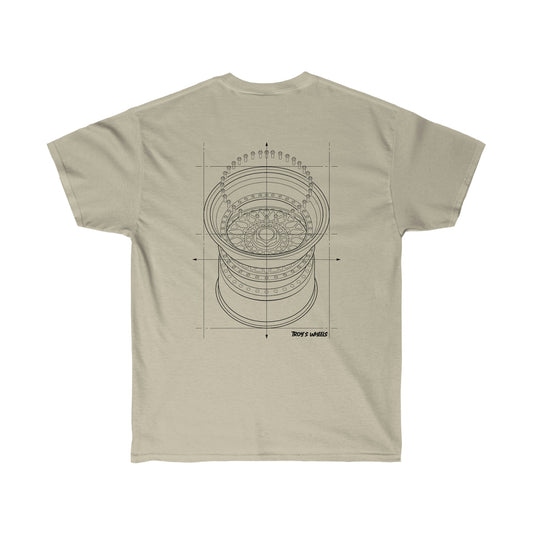 Wheel Blueprint_Dark Design_Light Tee