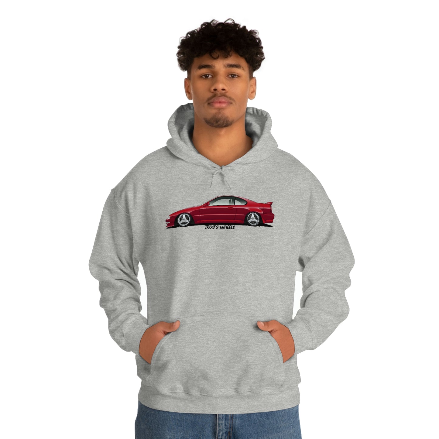 4G Prelude_Red_Silver 3 Spokes_Light Hoodie