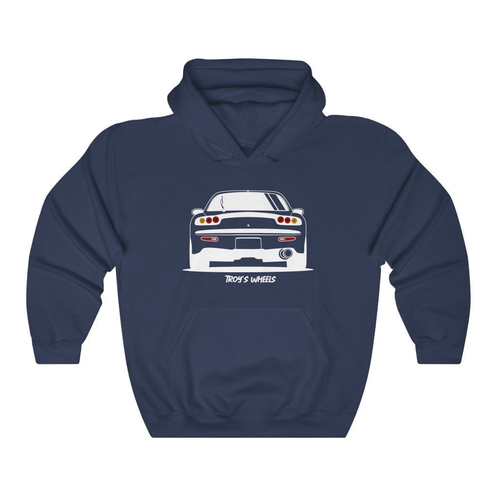 FD RX7_White_Rear_Hoodie