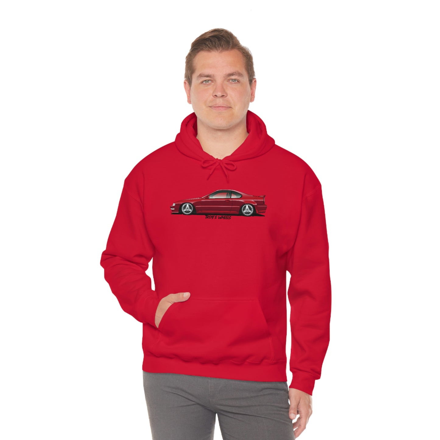 4G Prelude_Red_Silver 3 Spokes_Light Hoodie