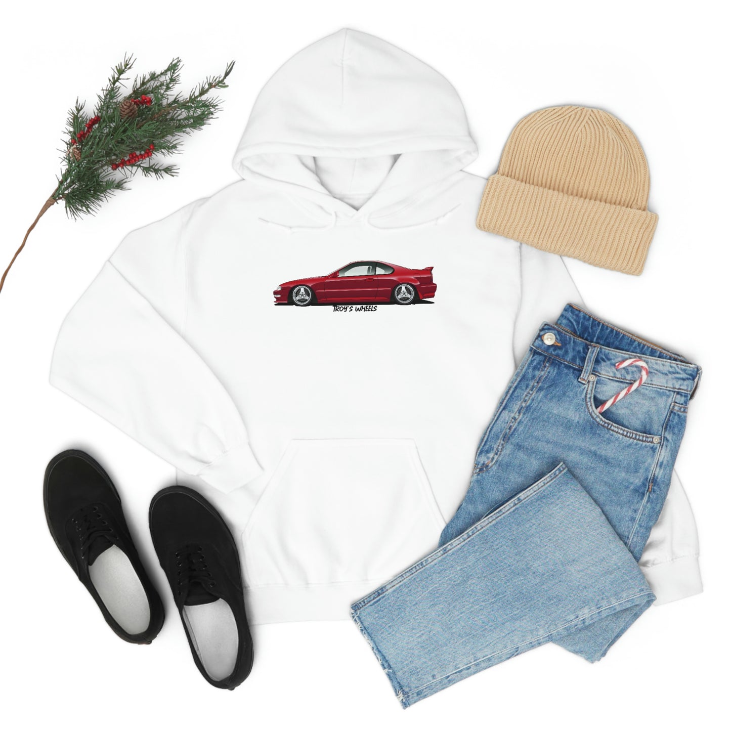 4G Prelude_Red_Silver 3 Spokes_Light Hoodie