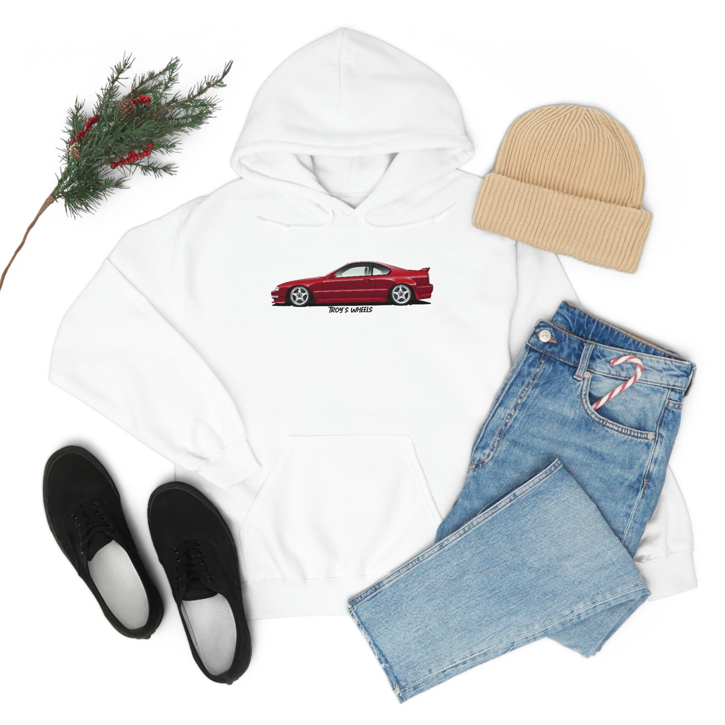 4G Prelude_Red_Silver 5 Spokes_Light Hoodie