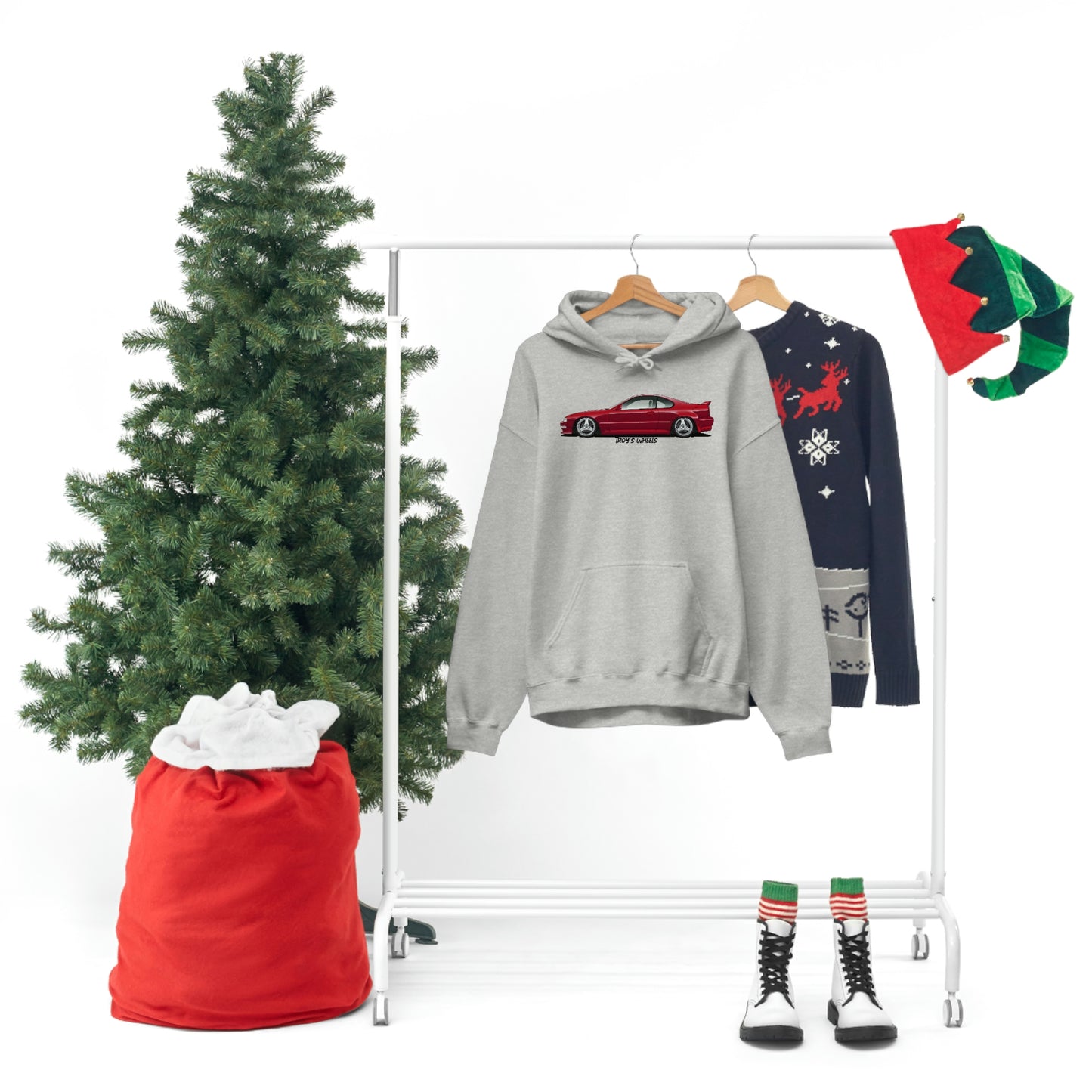 4G Prelude_Red_Silver 3 Spokes_Light Hoodie