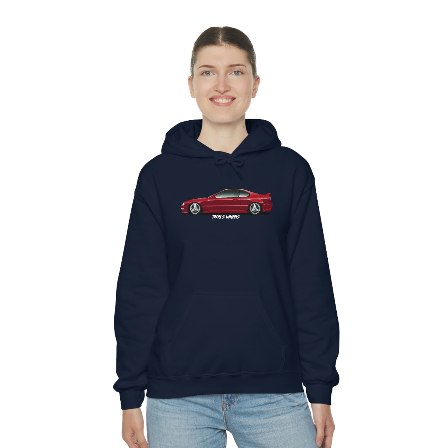 4G Prelude_Red_Silver 3 Spokes_Dark Hoodie