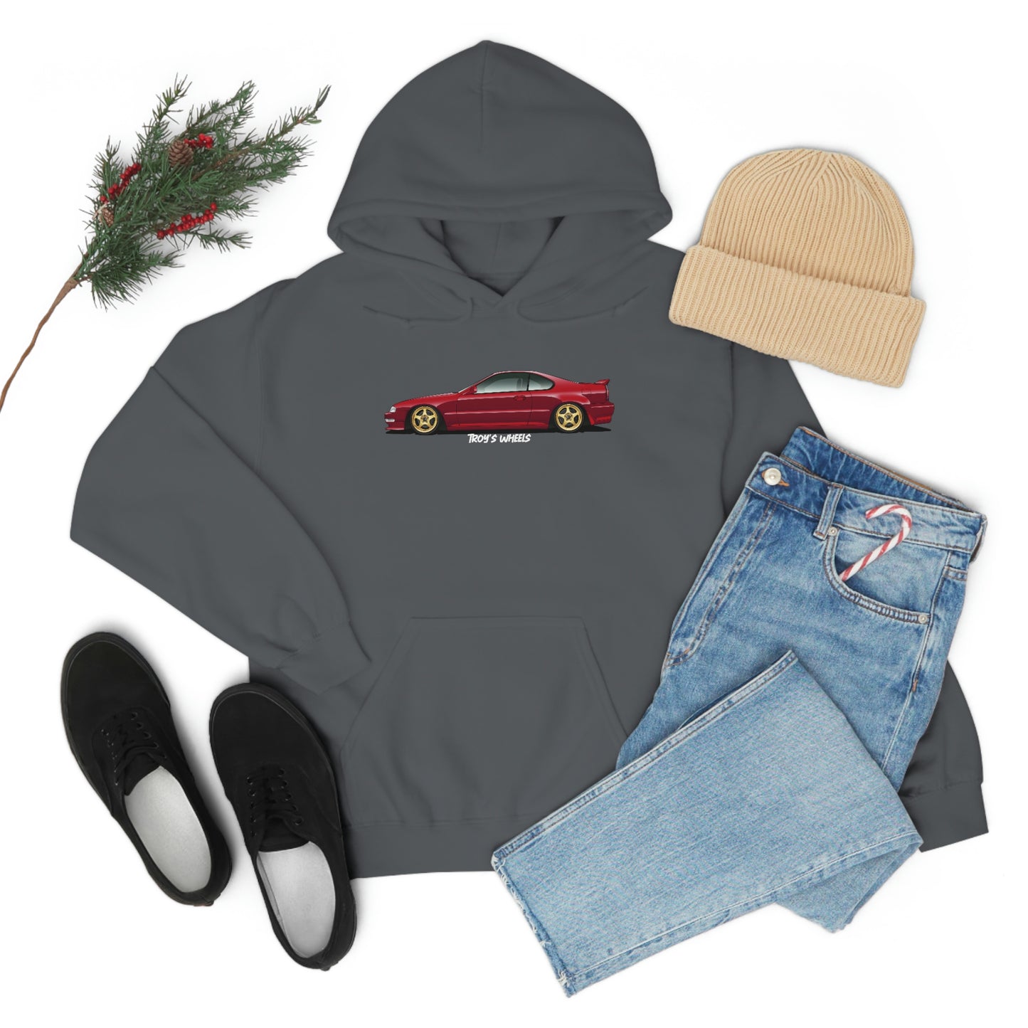 4G Prelude_Red_Gold 5 Spokes_Dark Hoodie