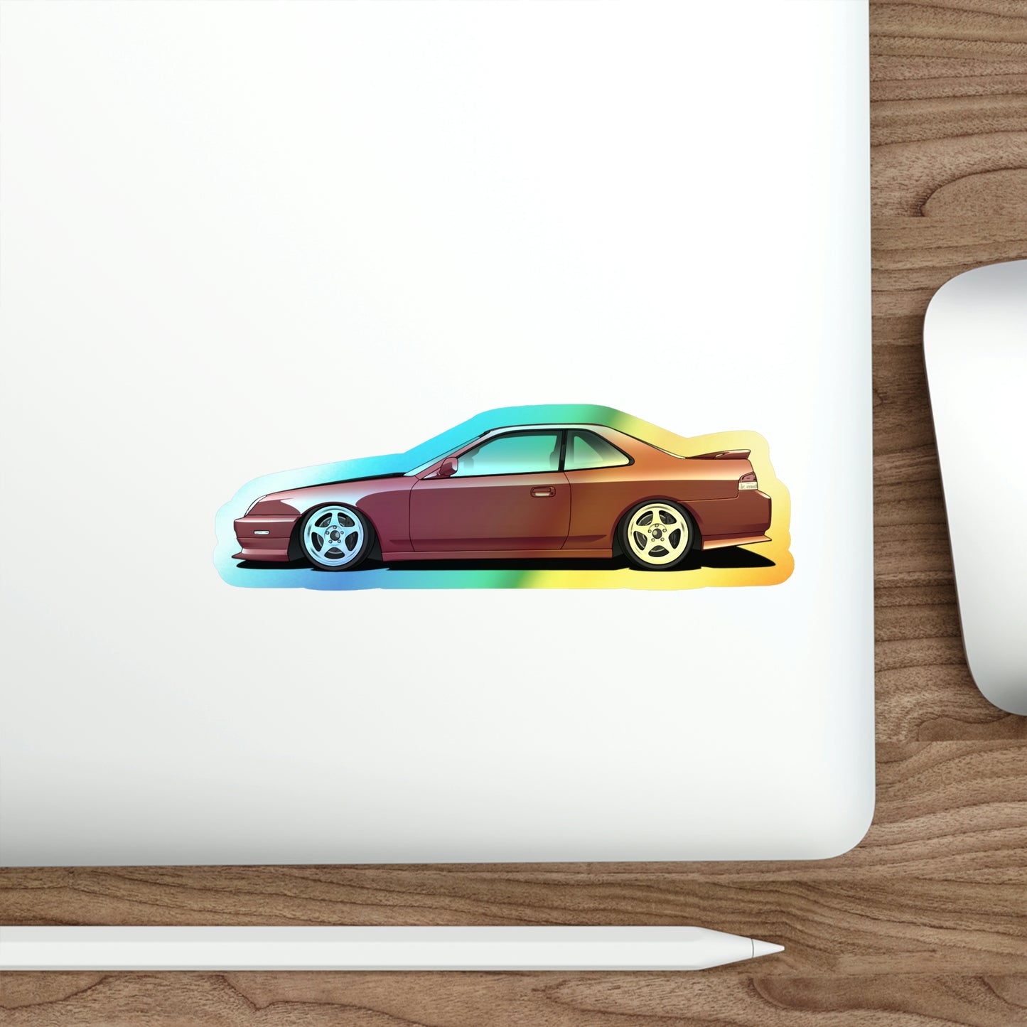 5G Prelude_Red_Silver 5 Spokes_Sticker Holo
