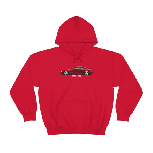 4G Prelude_Red_Silver 3 Spokes_Dark Hoodie